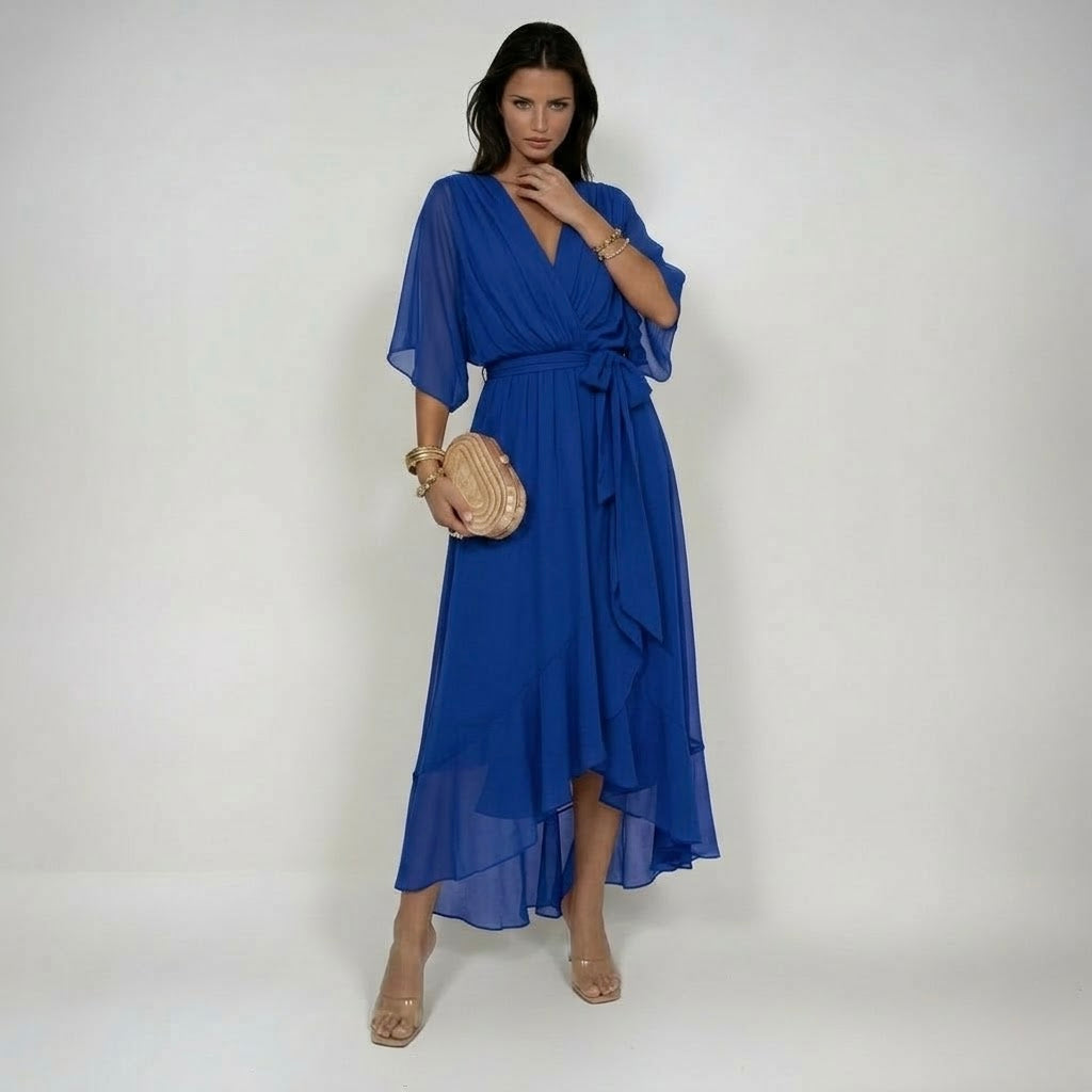MARTA | V-Neck Chiffon Dress