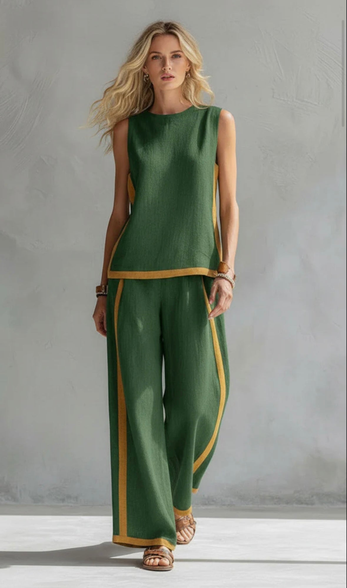 Marlene | Elegant Wide Leg Two Piece Summer Set