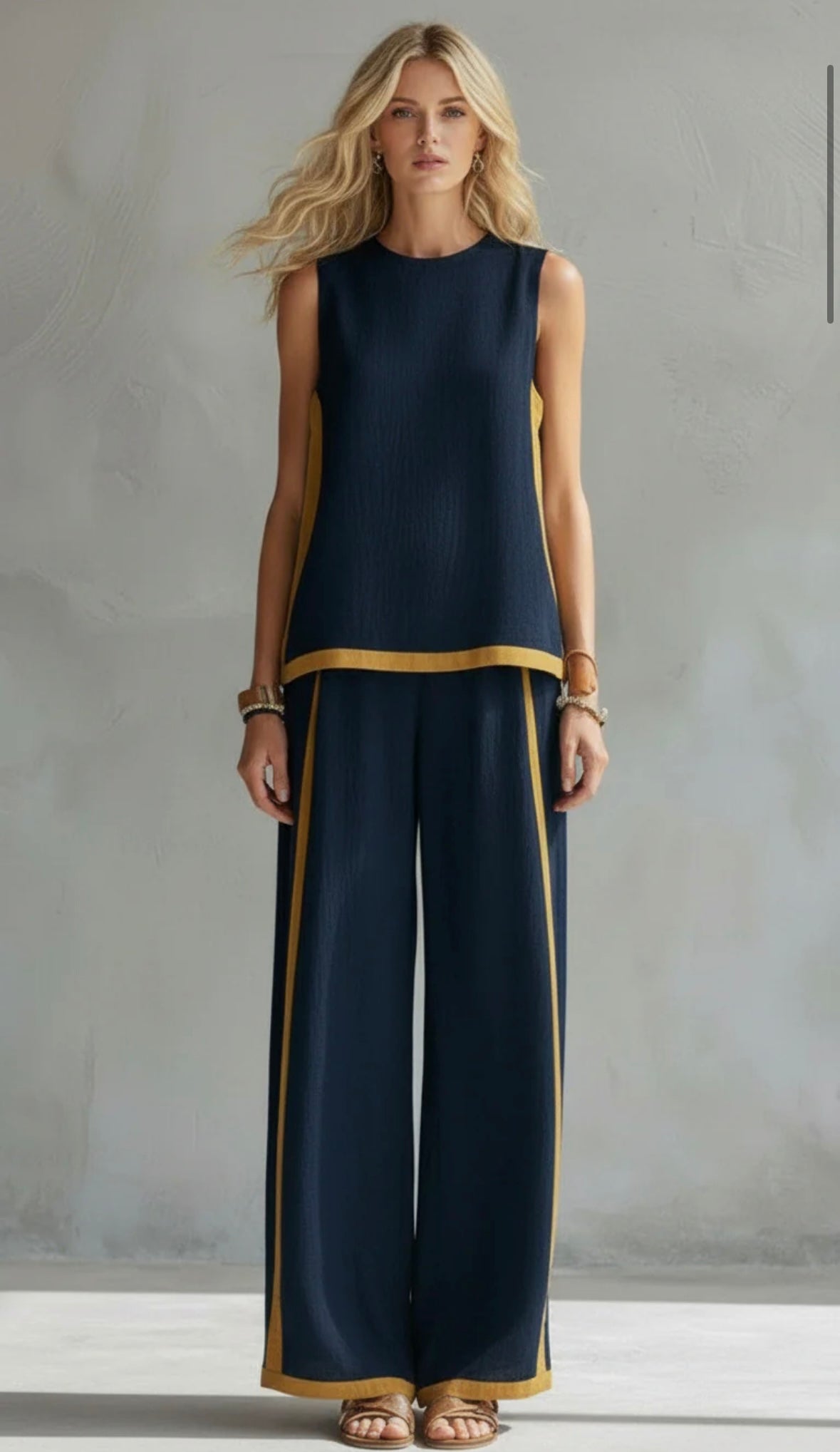 Marlene | Elegant Wide Leg Two Piece Summer Set