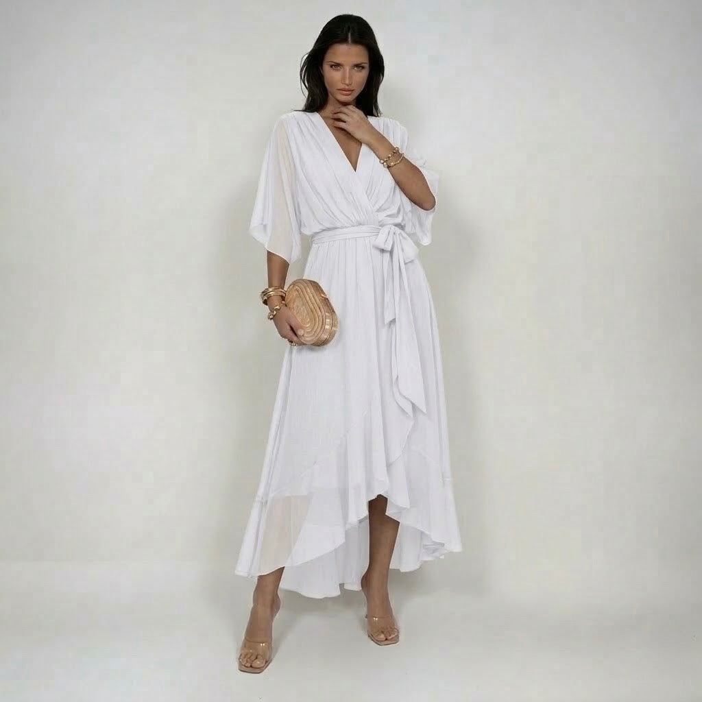 MARTA | V-Neck Chiffon Dress