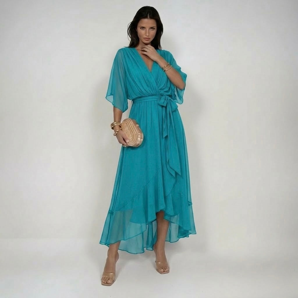 MARTA | V-Neck Chiffon Dress