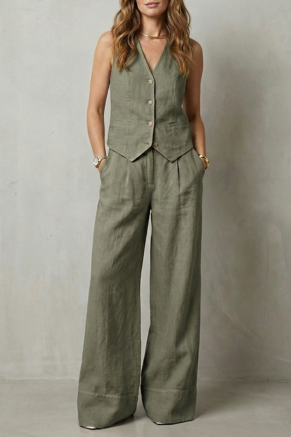 Laura – Relaxed tailored elegance – Vest and trouser set