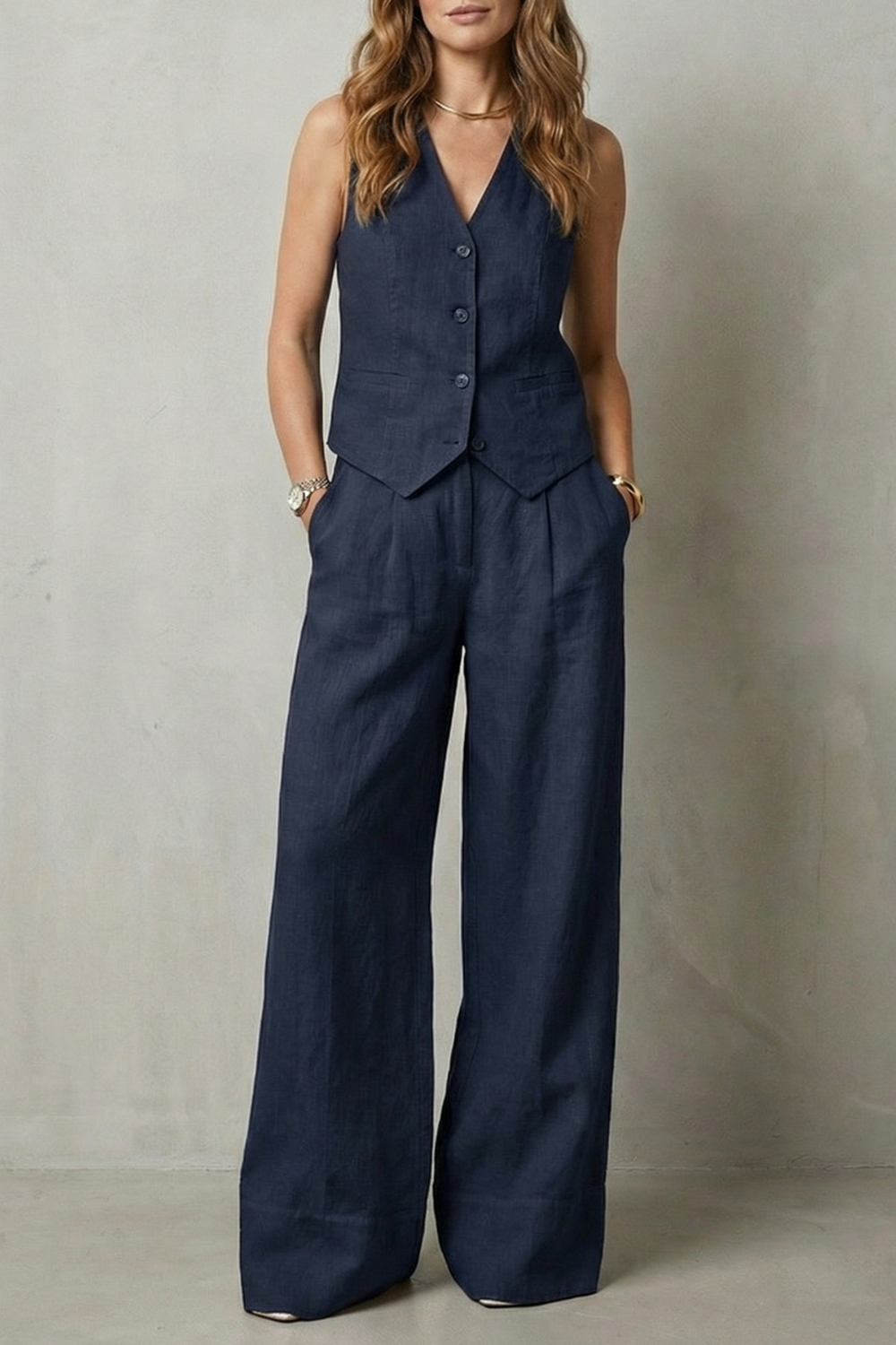 Laura – Relaxed tailored elegance – Vest and trouser set