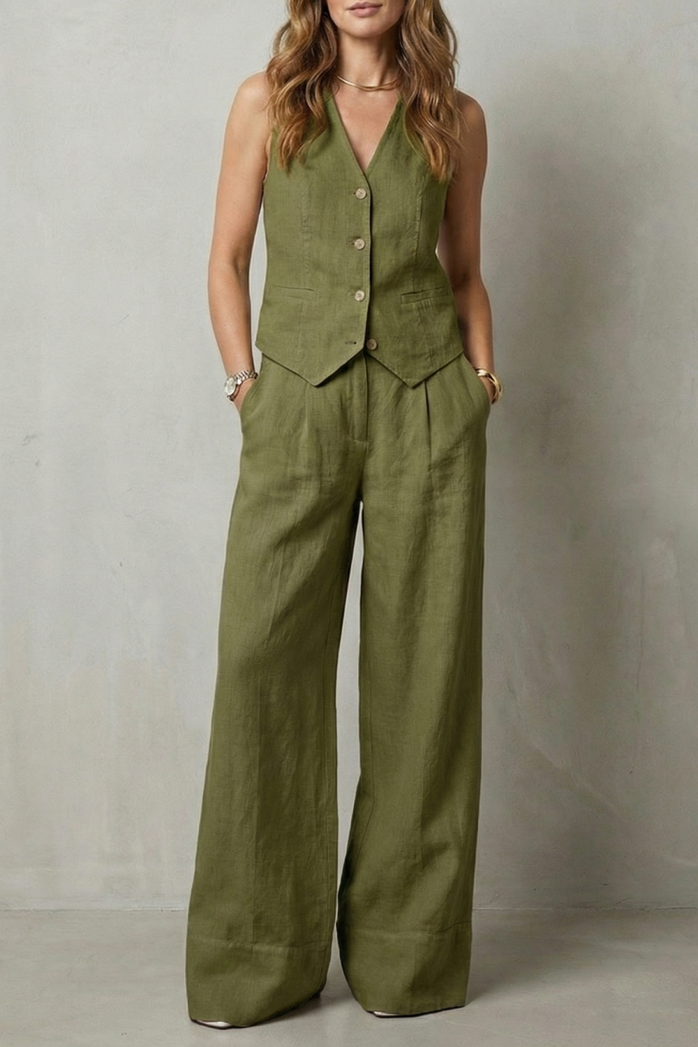 Laura – Relaxed tailored elegance – Vest and trouser set