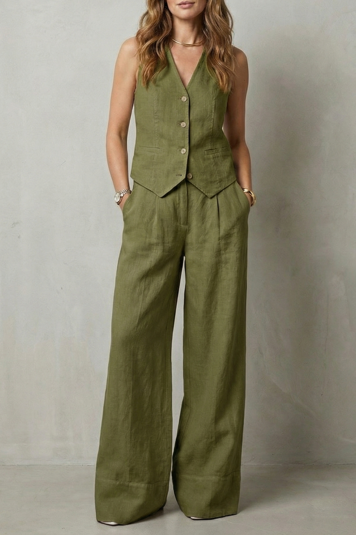 Laura – Relaxed tailored elegance – Vest and trouser set