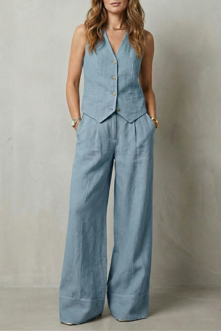 Laura – Relaxed tailored elegance – Vest and trouser set