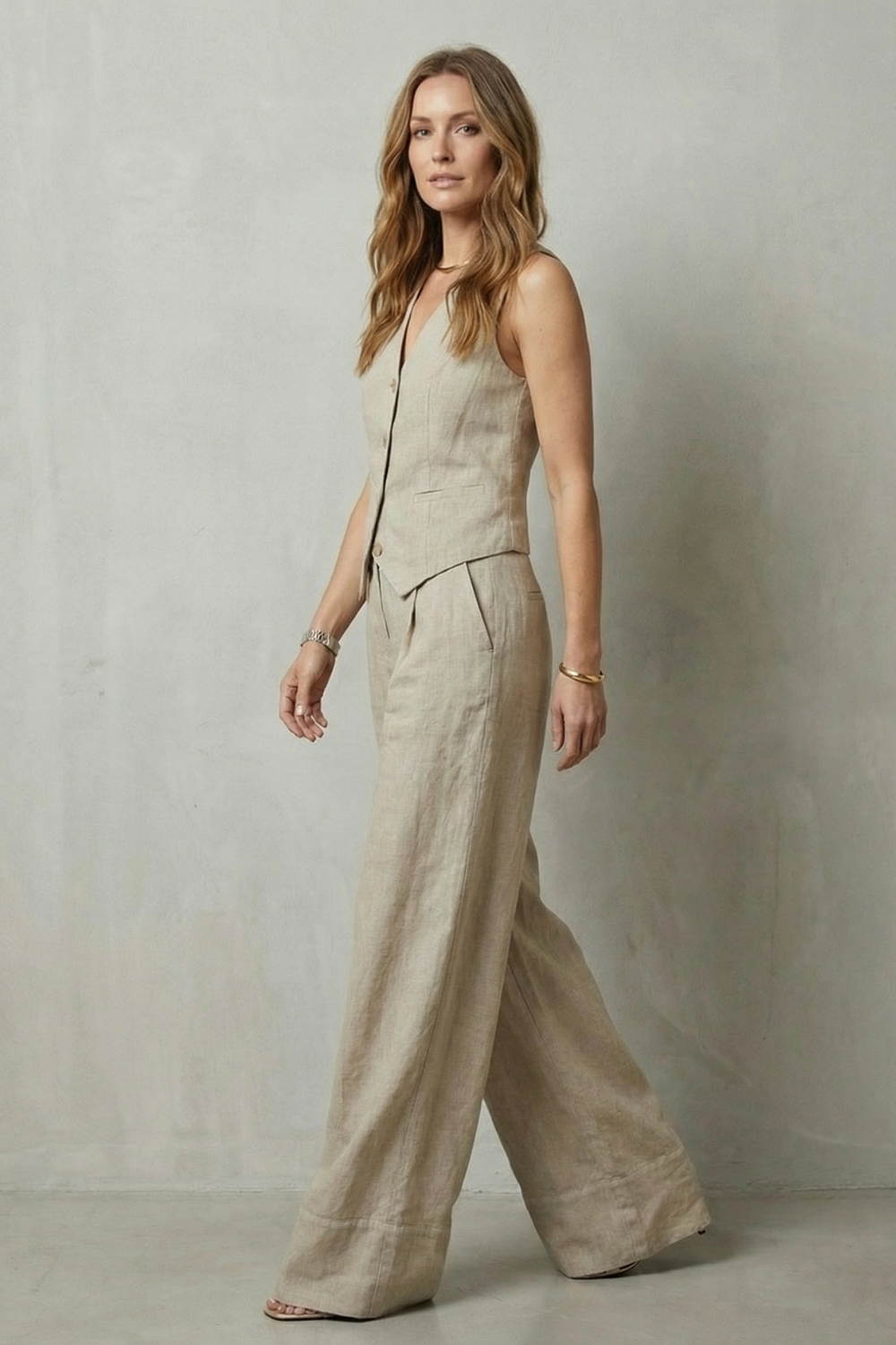 Laura – Relaxed tailored elegance – Vest and trouser set