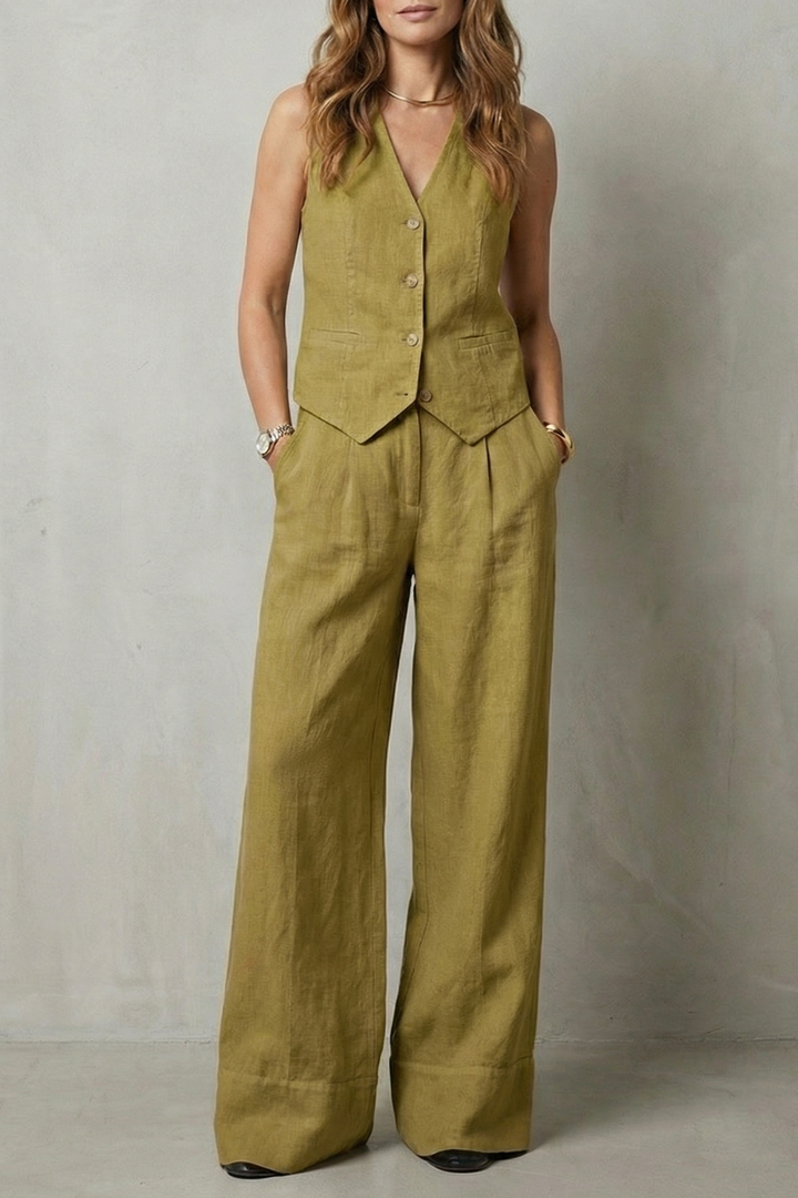 Laura – Relaxed tailored elegance – Vest and trouser set