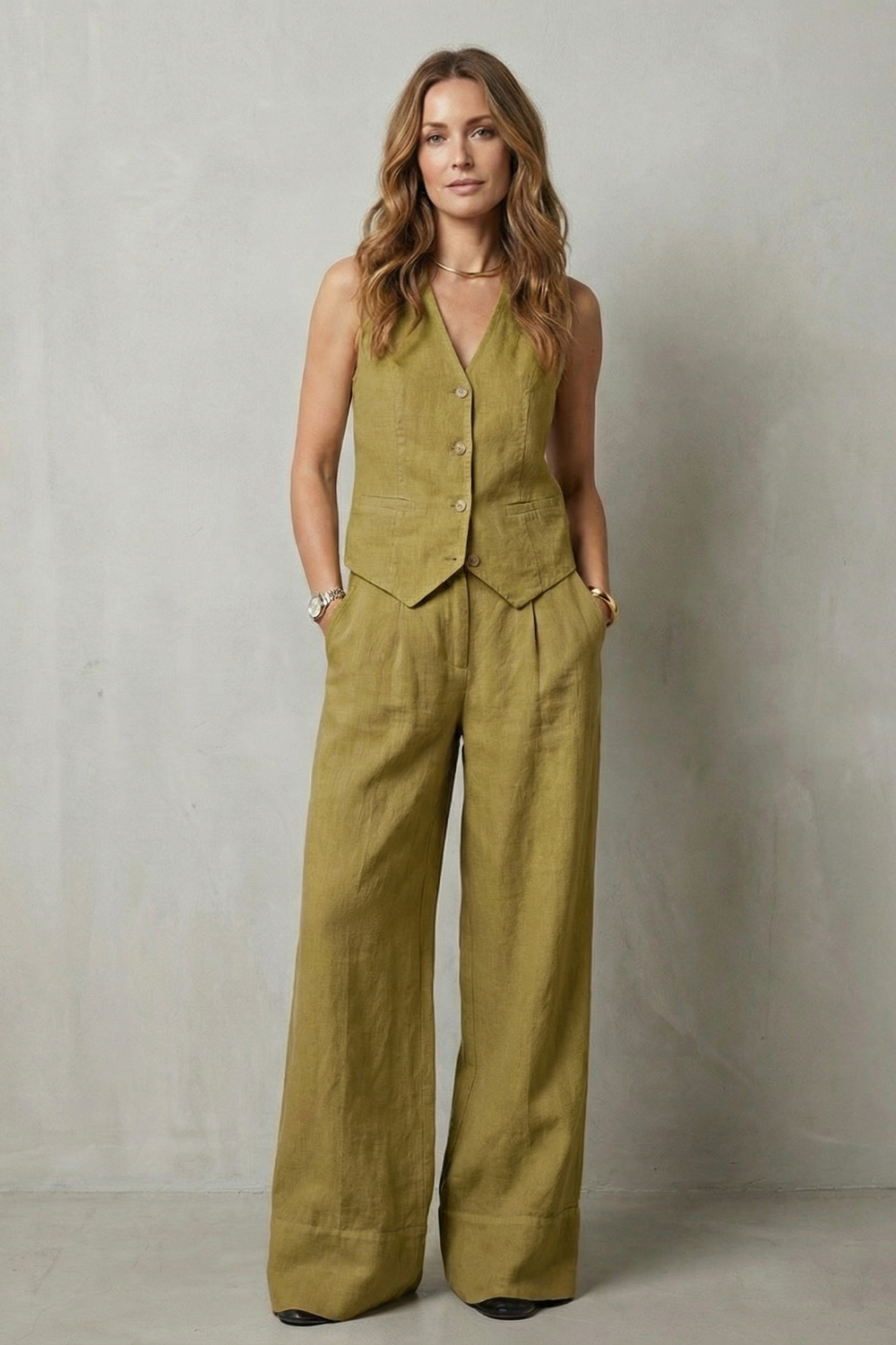 Laura – Relaxed tailored elegance – Vest and trouser set