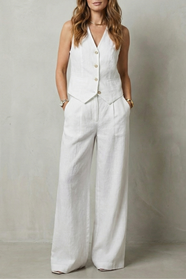 Laura – Relaxed tailored elegance – Vest and trouser set