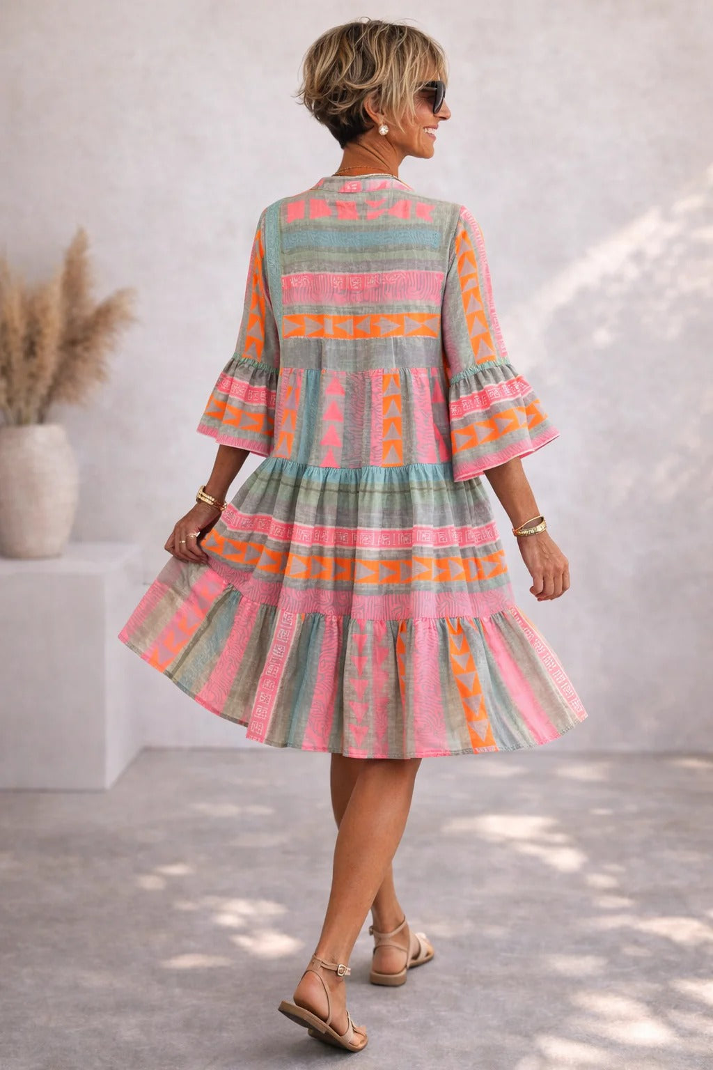 Aurabelle™ Timeless Vintage Grace Midi Dress