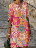 Christina | Vibrant Floral Midi Dress