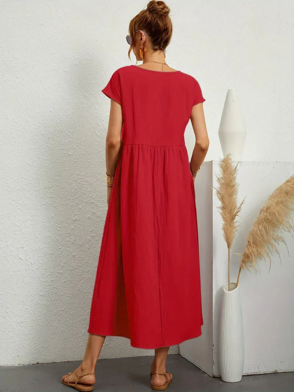 Gabrielle™ — Flowing Midi Dress with Timeless Elegance