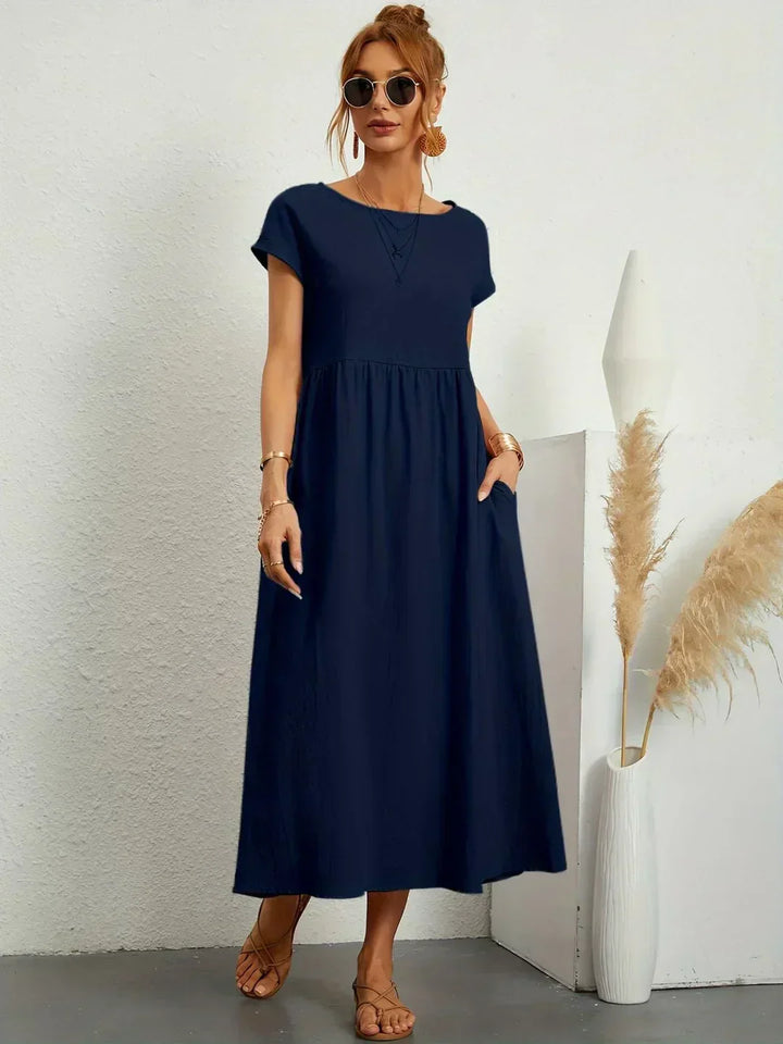 Gabrielle™ — Flowing Midi Dress with Timeless Elegance