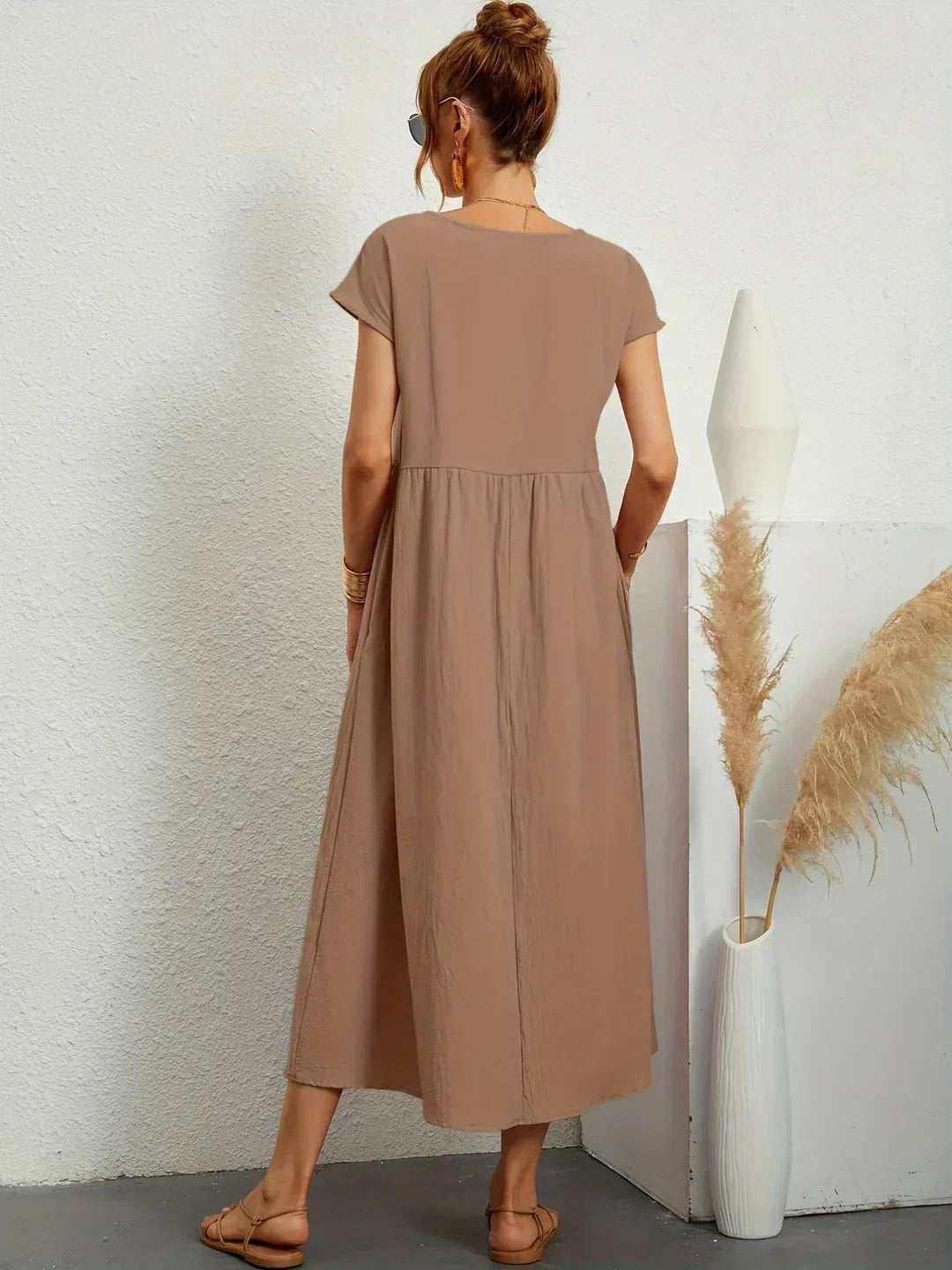 Gabrielle™ — Flowing Midi Dress with Timeless Elegance