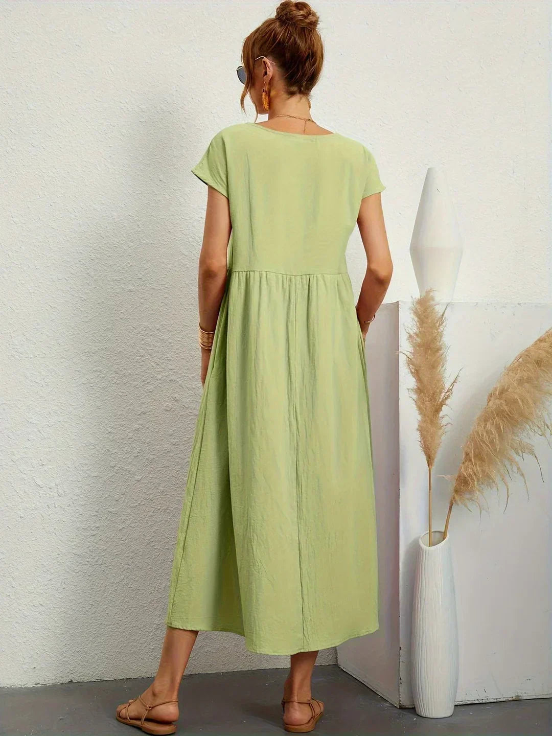 Gabrielle™ — Flowing Midi Dress with Timeless Elegance