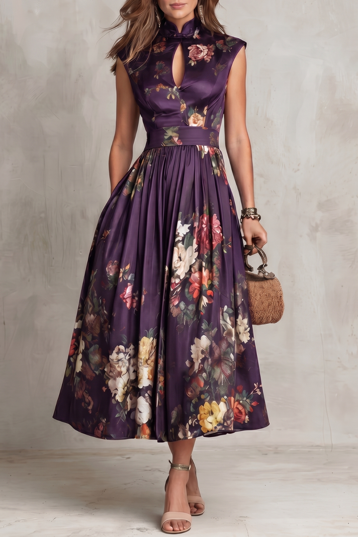 Nadia– Vintage floral elegance – Midi dress