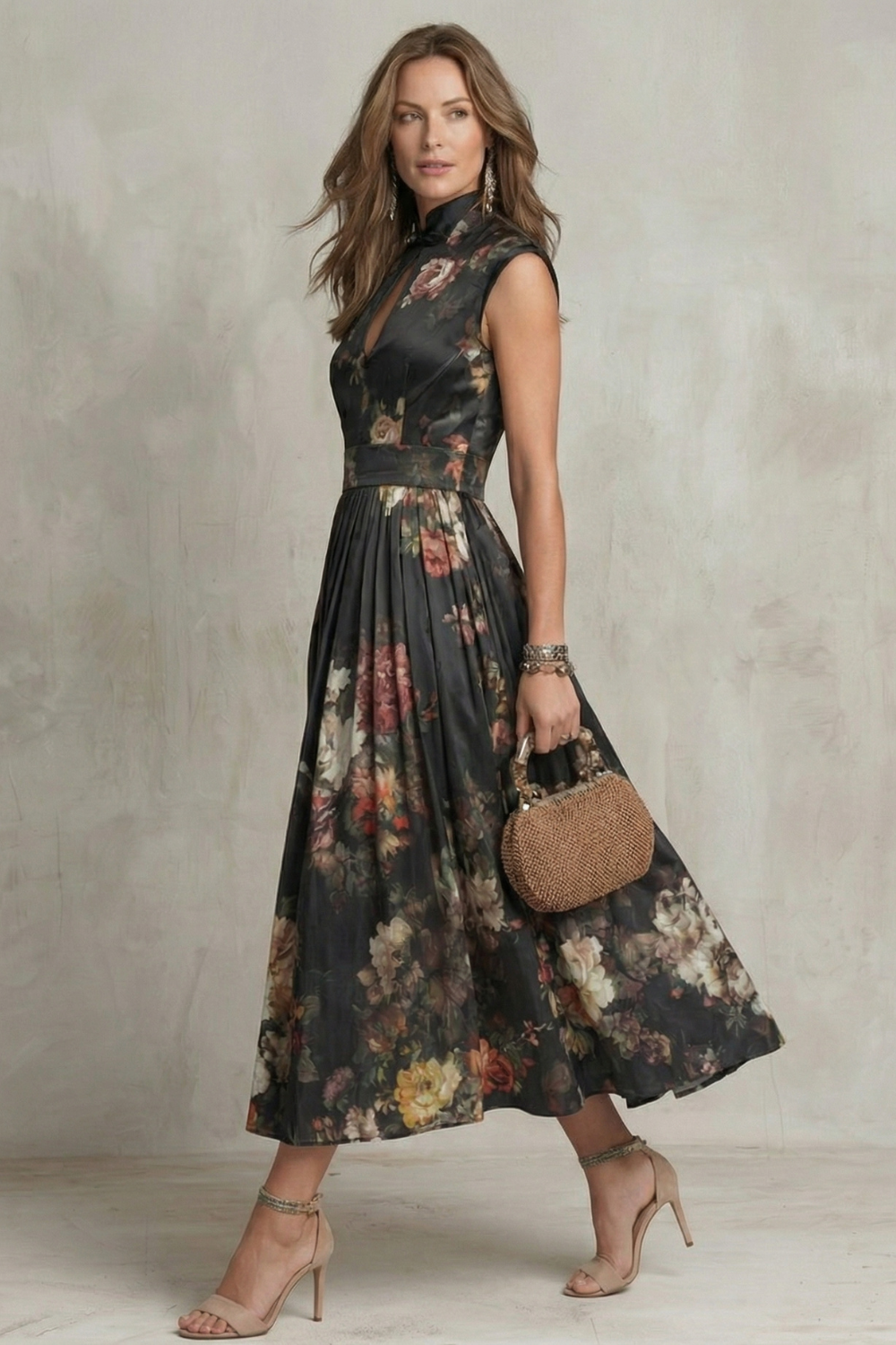 Nadia– Vintage floral elegance – Midi dress