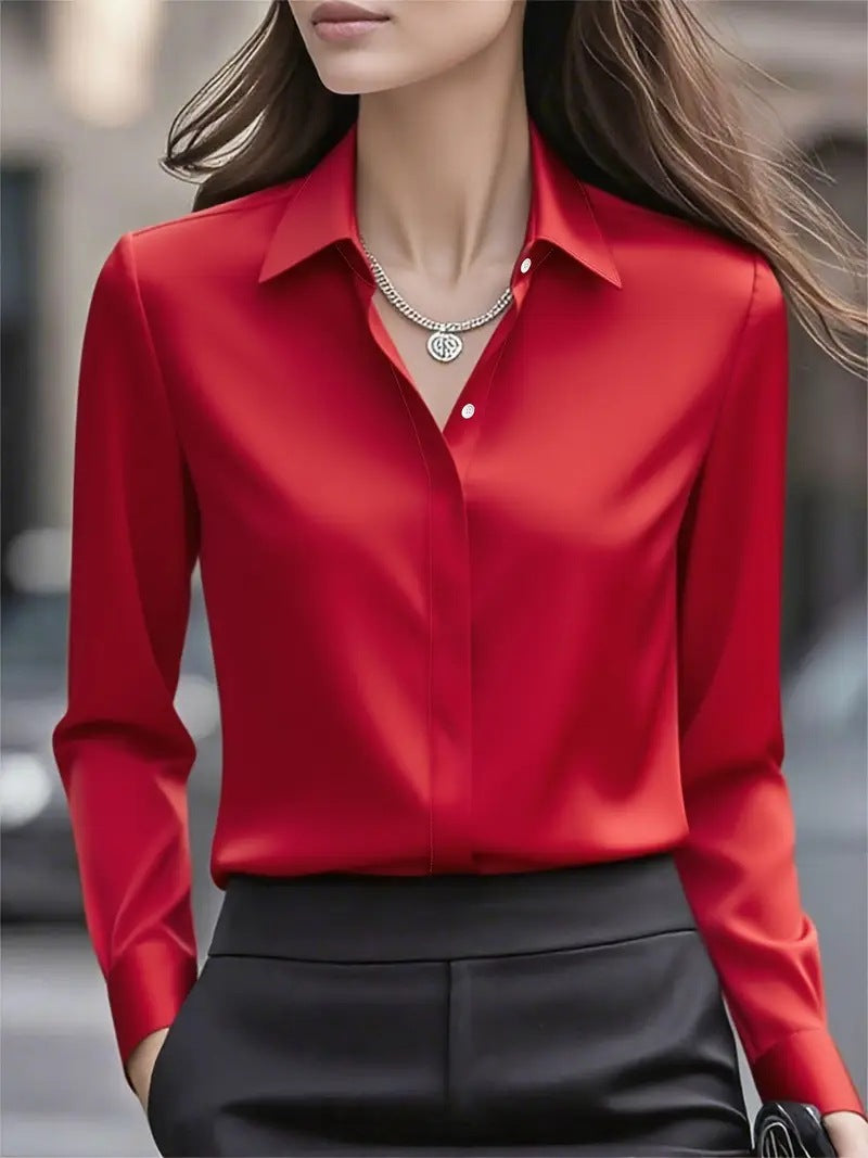 June | Women's Elegant Silk Blouse Timeless