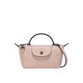 Mini Leather Crossbody Bag - Pink