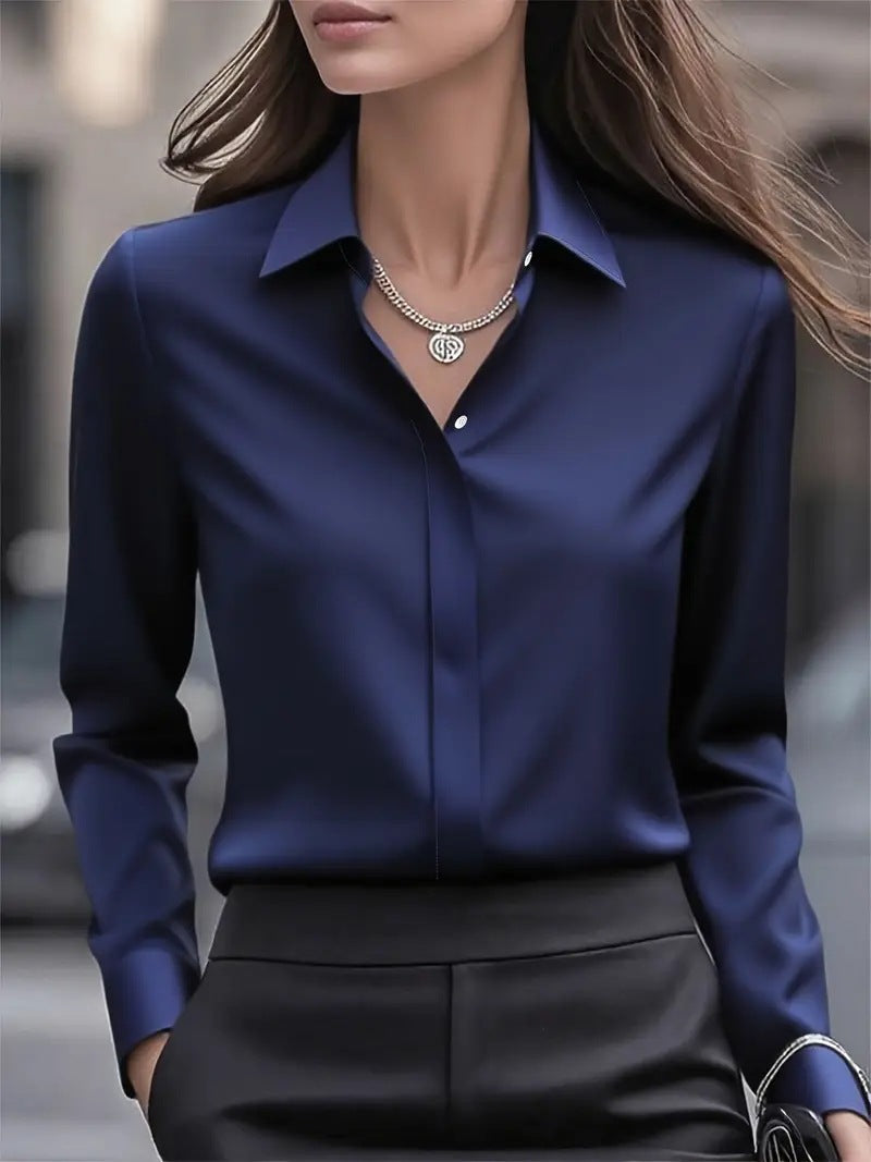 June | Women's Elegant Silk Blouse Timeless