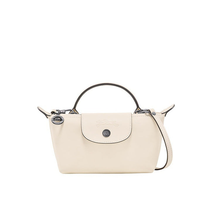 Mini Leather Crossbody Bag - White