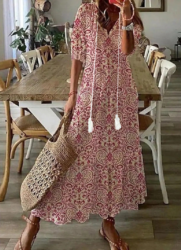 Janet | Boho Vintage Summer Maxi Dress