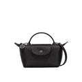 Mini Leather Crossbody Bag - Black