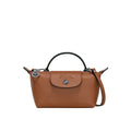 Mini Leather Crossbody Bag - Brown
