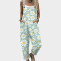 Comfortable Printed Overalls