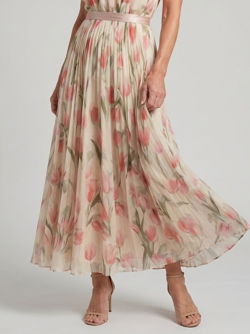 Naomi | Halter Neck Floral Midi Dress