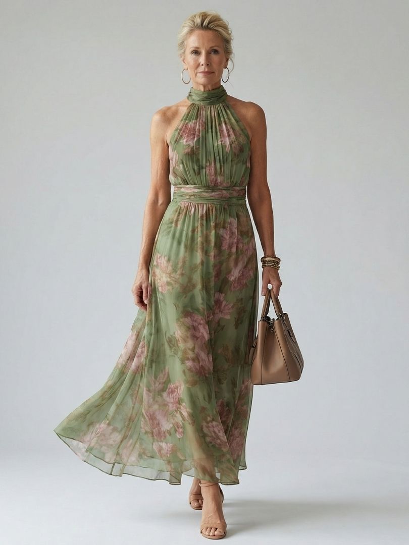 Kathrine | Halter Maxi Dress