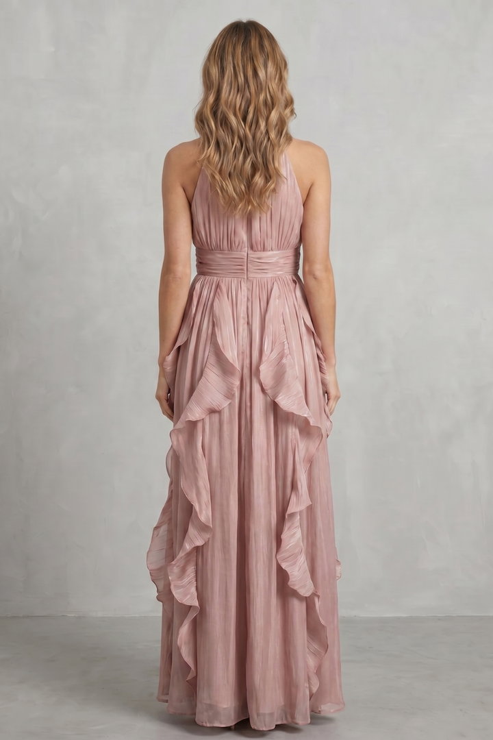 Rosa – Ruffled chiffon elegance – Maxi dress