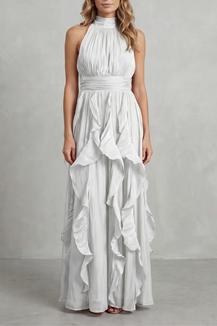 Rosa – Ruffled chiffon elegance – Maxi dress