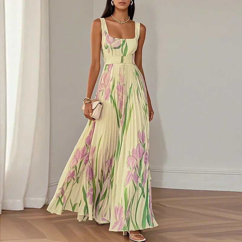 Maria™ | Floral A-Line Maxi Dress
