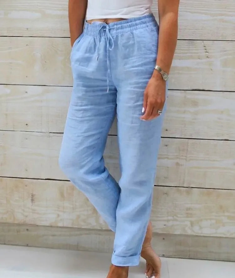 Elisa™ | Cotton Linen Casual Trousers