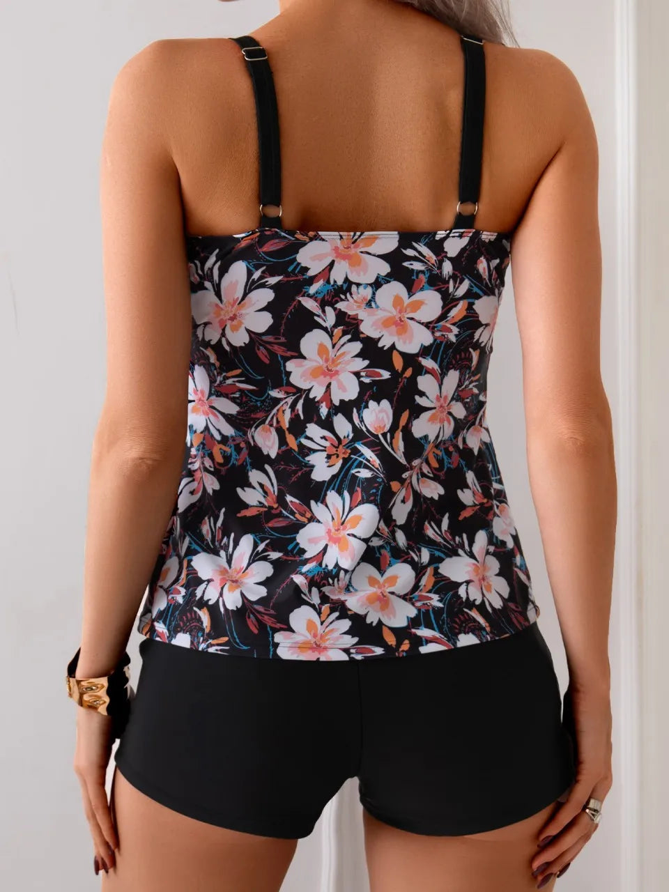 Madeline | Midnight Blossom Tankini Set