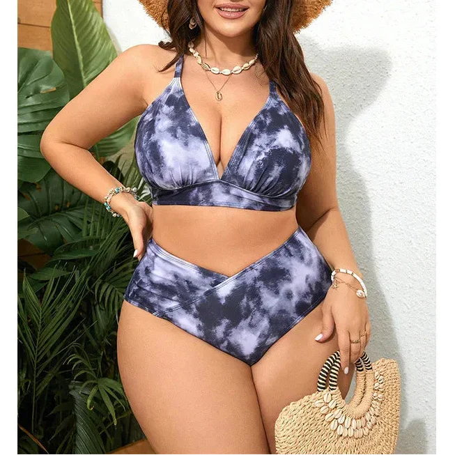 Ava | Midnight Mist Plus Size Bikini Set