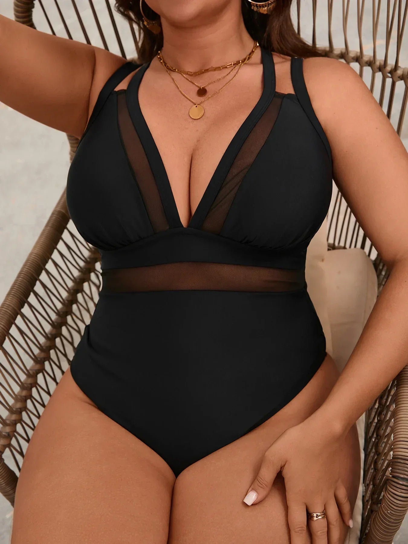 Sophia | Midnight Luxe One-Piece Swimsuit