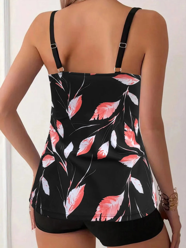 Madeline | Midnight Blossom Tankini Set