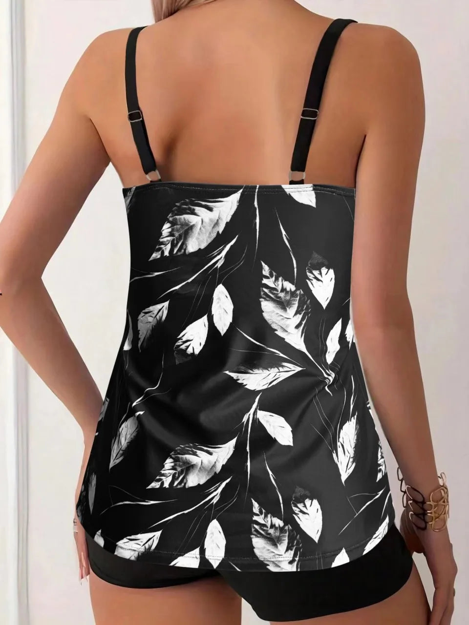 Madeline | Midnight Blossom Tankini Set