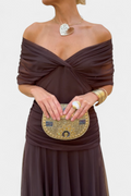 Florendra | Long Floral V Neck Dress