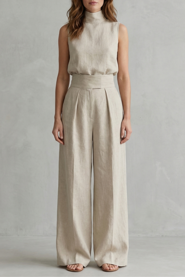 Merel – Minimalist elegance – Wide leg trouser set