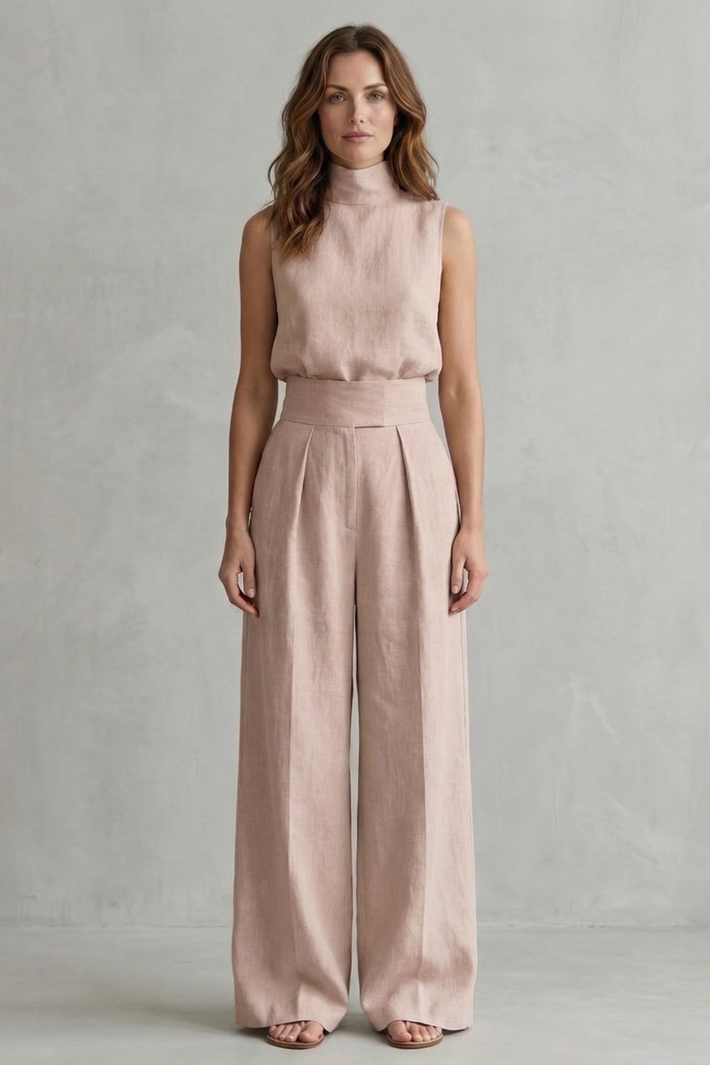 Merel – Minimalist elegance – Wide leg trouser set