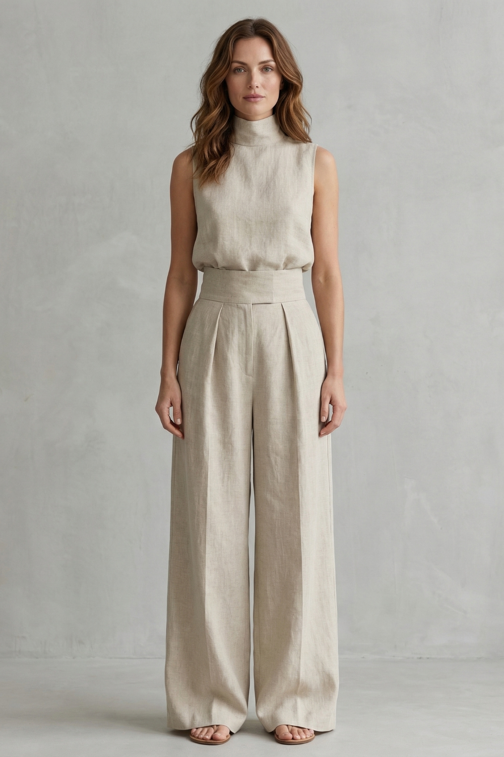 Merel – Minimalist elegance – Wide leg trouser set