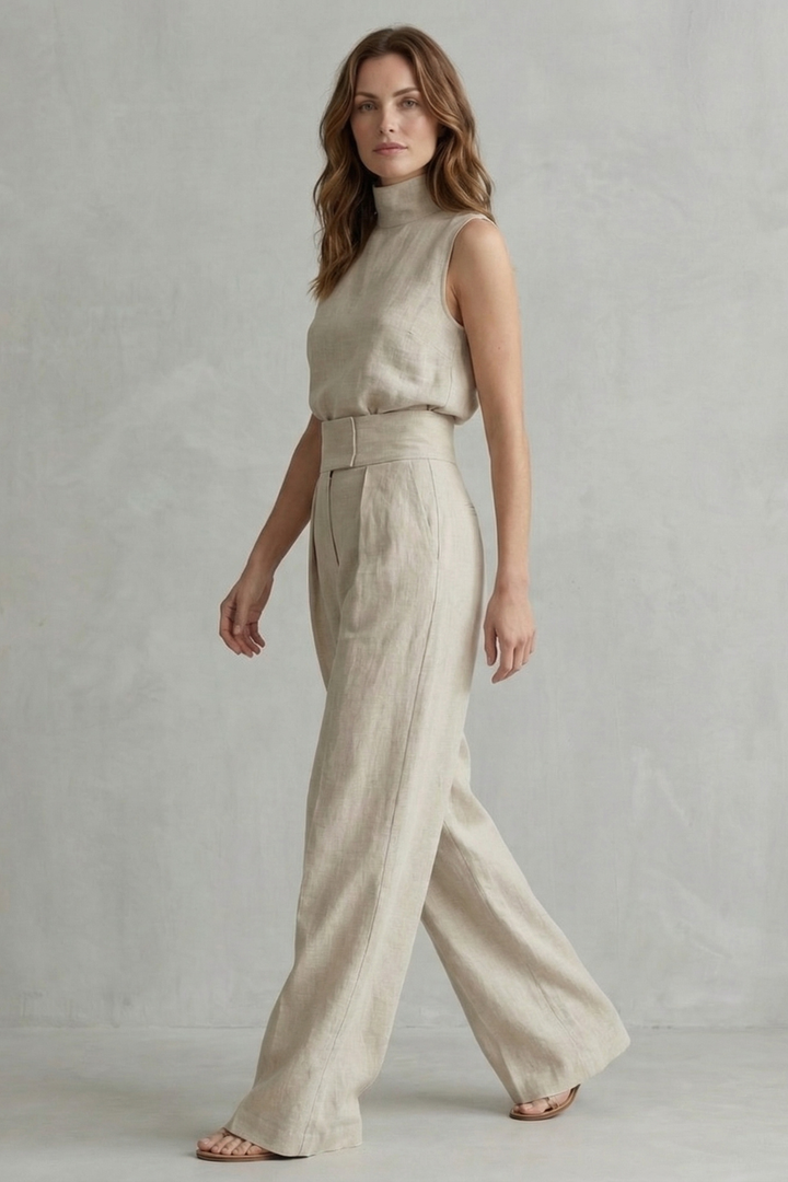 Merel – Minimalist elegance – Wide leg trouser set