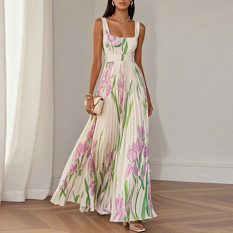 Maria™ | Floral A-Line Maxi Dress