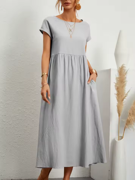 Gabrielle™ — Flowing Midi Dress with Timeless Elegance