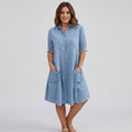 Saoirse - Figure Flattering Denim Dress