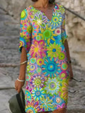Christina | Vibrant Floral Midi Dress